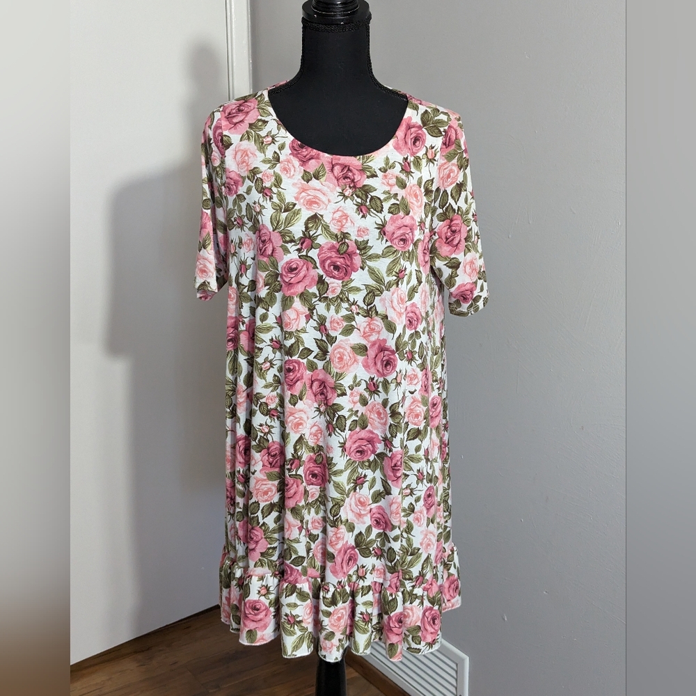 Agnes and Dora,LG, short sleeve,roses dress LG